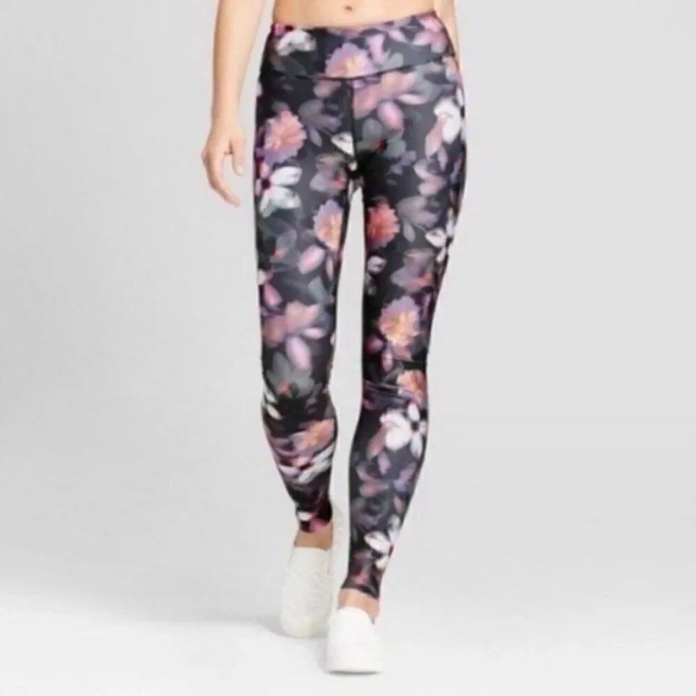 Joy Lab Floral Print Athletic Yoga Leggings Sm